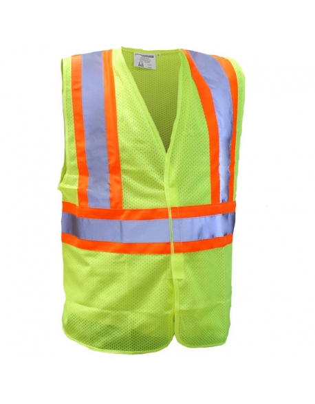 Chaleco de seguridad con cintas reflectivas bitono ANSI Clase 2, Vangard