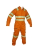 Overalls long sleeve reflective 2.5" bicolored tape green-gray, Vangard
