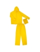 Capote amarillo con una cinta reflectiva en espalda, Vangard