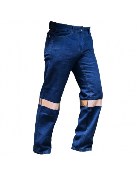 Denim work pants with reflective tape "Hard Work" series, Vangard
