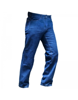 Indigo blue denim pants "Hard Work" Series