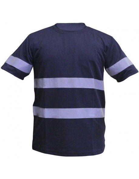 Suéter manga corta cuello redondo con cintas reflectivas tela Dry-Fit, Vangard