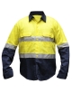 Camisa de trabajo bicolor, con cintas reflectivas gris, Vangard