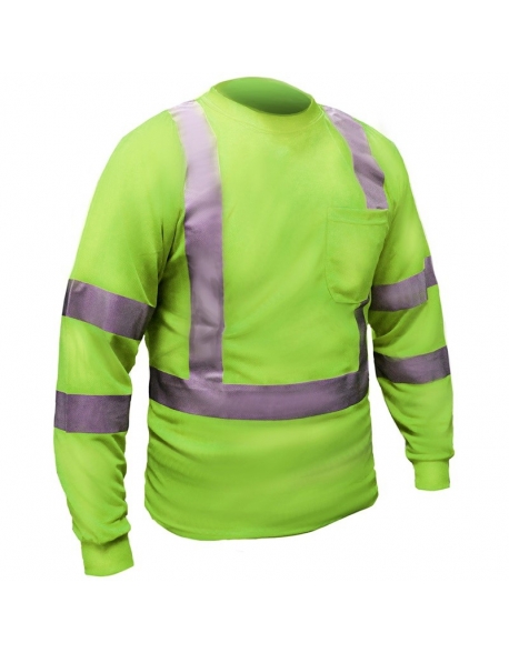 Suéter manga larga con cintas reflectivas tela Dry-Fit ANSI/ISEA 105, Vangard