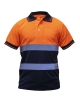 Two-tones short sleeve polo, reflective tapes "Dri-Fit", Vangard fabric