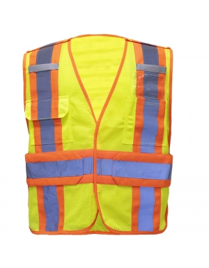 Chaleco reflectivo ajustable naranja con bolsillos, Vangard
