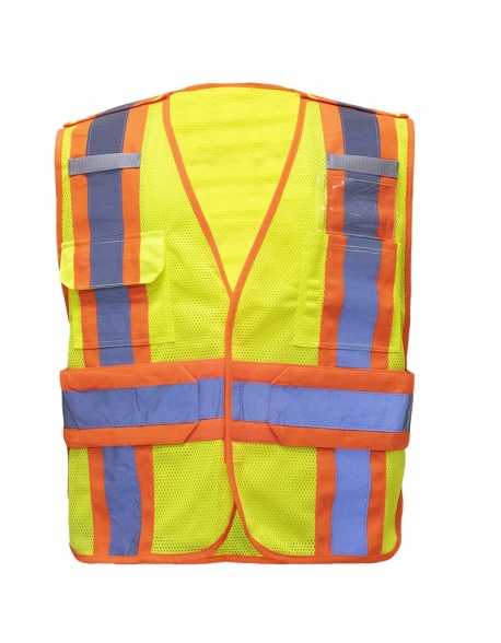 Chaleco reflectivo ajustable naranja con bolsillos, Vangard