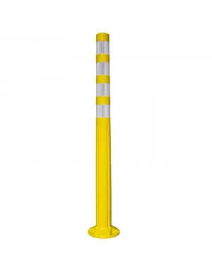 Delineador flexible amarillo con 4 cintas reflectivas blancas, Deflex - Traffic Innovation