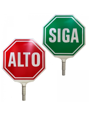 Paleta para dirigir tráfico ALTO-SIGA  (42 x 42 cm), Vangard