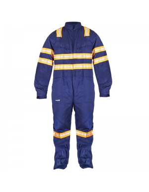 Overalls long sleeve reflective 2.5" bicolored tape orange-gray, Vangard