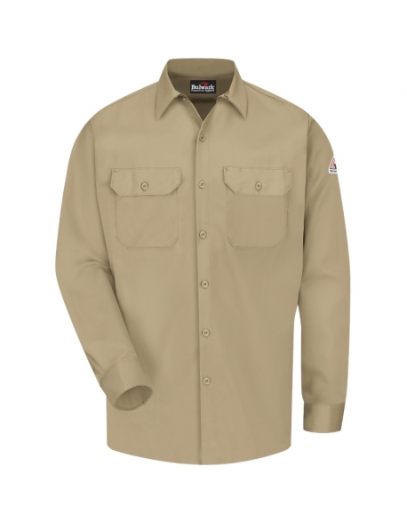 Camisa manga larga retardante a la flama khaki Cat-2, 8.6 cal-cm2, Bulwark