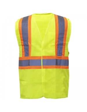 Chaleco de seguridad con cintas reflectivas bitono ANSI Clase 2, Vangard