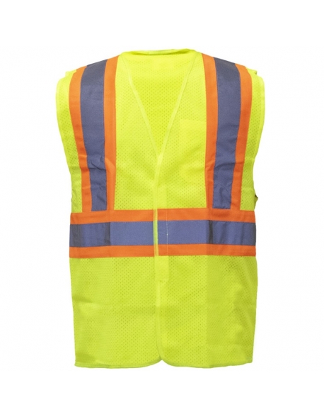 Chaleco de seguridad con cintas reflectivas bitono ANSI Clase 2, Vangard