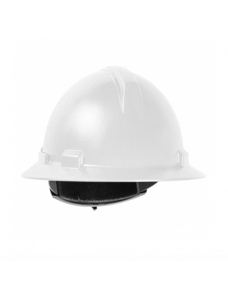 Casco de seguridad ala ancha con suspensión tipo “Ratchet”