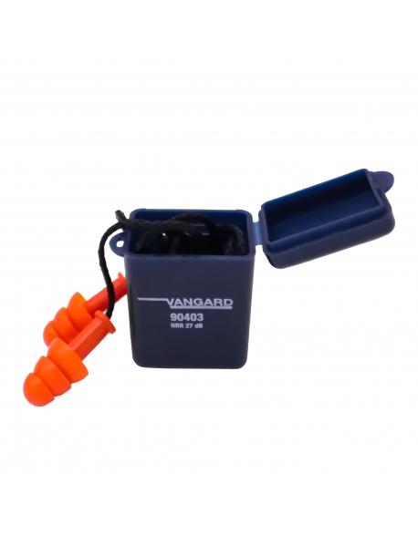 Tapón de oído reutilizable con cordón (NRR 27 dB), Vangard