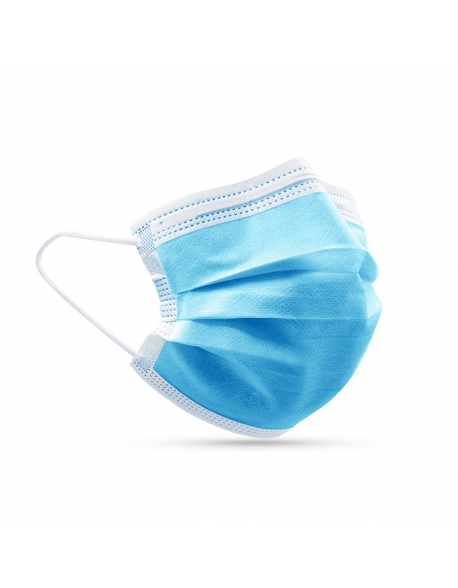 Mascarilla desechable rectangular de liga (caja 50 uds)