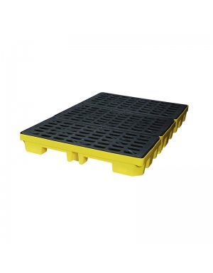Paleta modular de contención, capacidad de carga 6 tanques de 55 gal, para uso con montacarga, Vangard