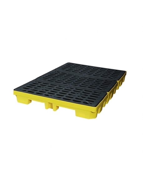 Paleta modular de contención, capacidad de carga 6 tanques de 55 gal, para uso con montacarga, Vangard
