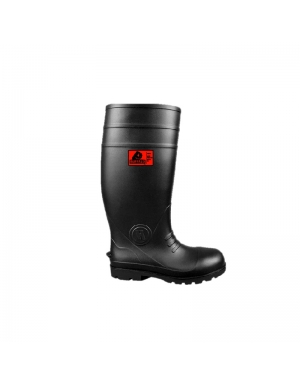 Bota de PVC negra con puntera y plantilla de acero Buffalo