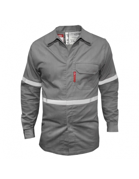 Camisa manga larga con cinta reflectiva resistente a la llama ATPV 8.2 Cal/cm2, Vangard