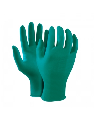 Guante desechable de nitrilo sin polvo con protección química "Micro Med" (caja de 100), Vangard
