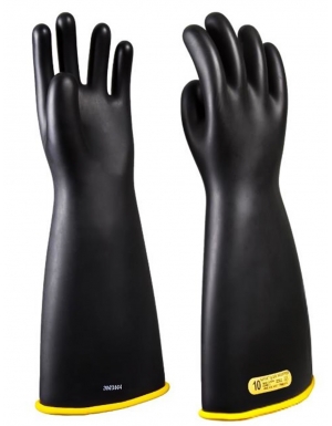 Guante dieléctrico de caucho, clase 2 (20KV) de 16'' negro/amarillo, Novax