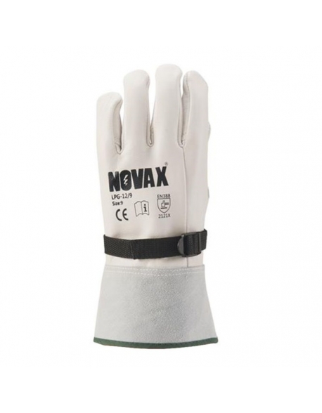 Guante protector de cuero con correa de ajuste de 12''