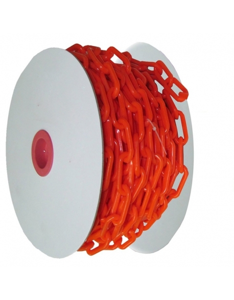 Cadena Plástica Roja de Alta Visibilidad 8 mm x 25 m