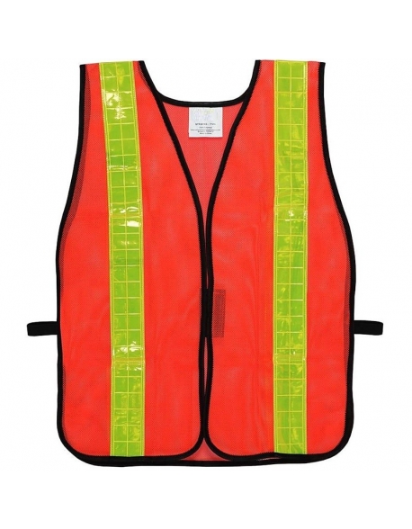 Chaleco reflectivo naranja con cinta reflectiva de 2", Vangard