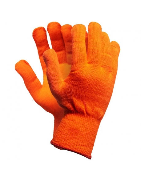 Guante de algodón tejido naranja fluorescente, Vangard