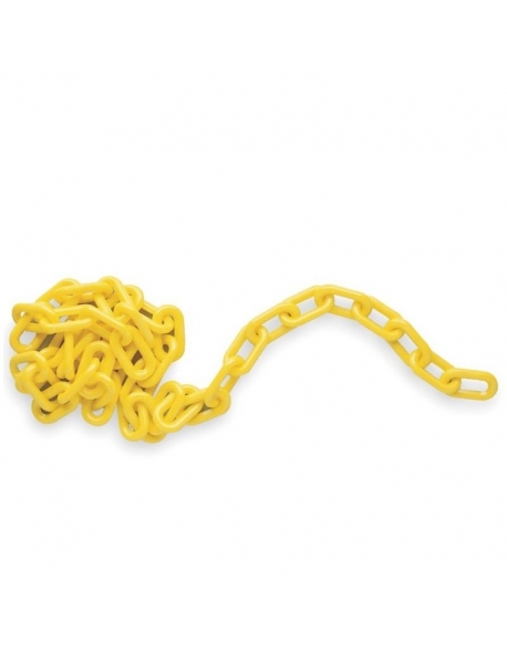 Rollo de cadena plástica amarilla de 8 mm x 25 m, Vangard
