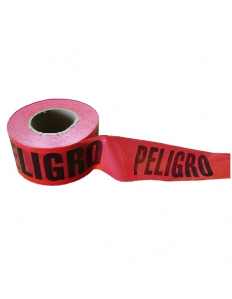 Cinta de advertencia roja –PELIGRO/DANGER- rollo de 1000 pies, Vangard