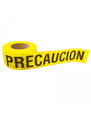 Cinta de advertencia amarilla –PRECAUCIÓN/CAUTION- rollo de 1000 pies, Vangard