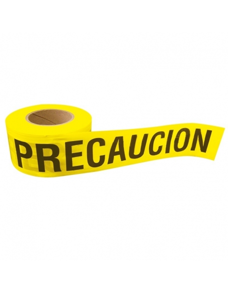 Cinta de advertencia amarilla –PRECAUCIÓN/CAUTION- rollo de 1000 pies, Vangard